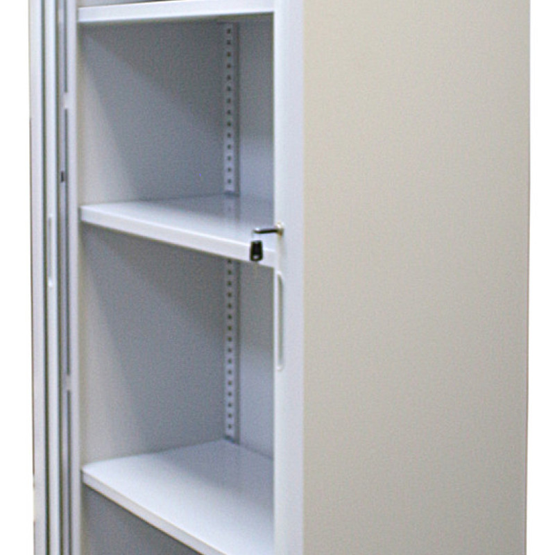 Металева офісна шафа з дверима типу жалюзі