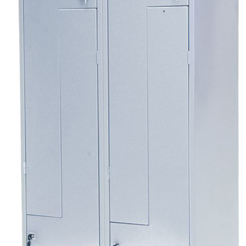 Шафа гардеробна металева з Г-подібними дверима