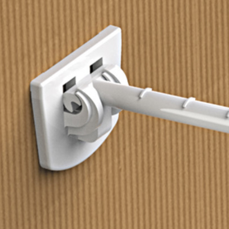 Гачок одинарний пластиковий 150 мм білий