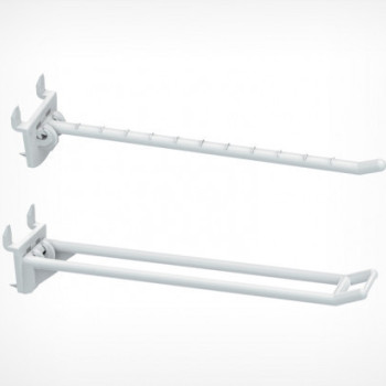 Гачок одинарний пластиковий 250 мм білий