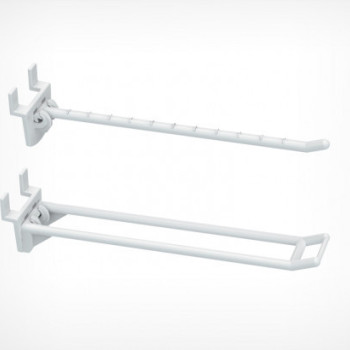 Гачок подвійний для економпанелей пластиковий 100 мм білий