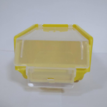 Ящик складаний жовтий із прозорою кришкою 175х110х75 мм