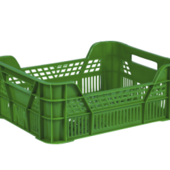 Ящик пластиковий зелений втор. 400х300х155/110 мм