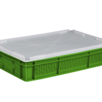 Ящик пластиковий 600х400х110 зелень втор.