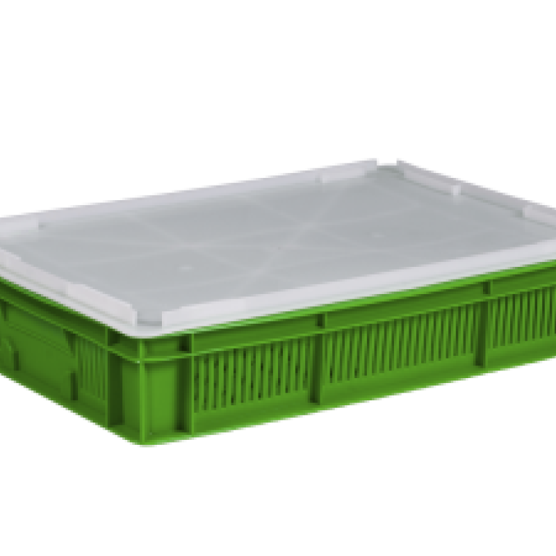 Ящик пластиковий 600х400х110 зелень втор.