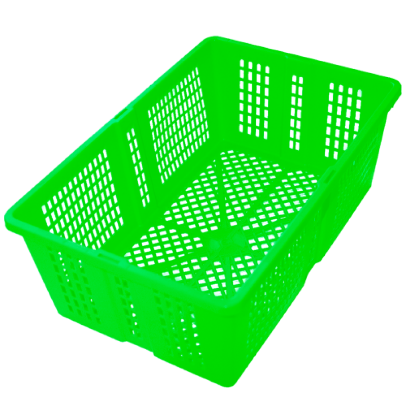 Ящик пластиковий перфорований 350х235х130 салатовий