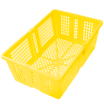 Ящик пластиковий перфорований 350х235х130 жовтий
