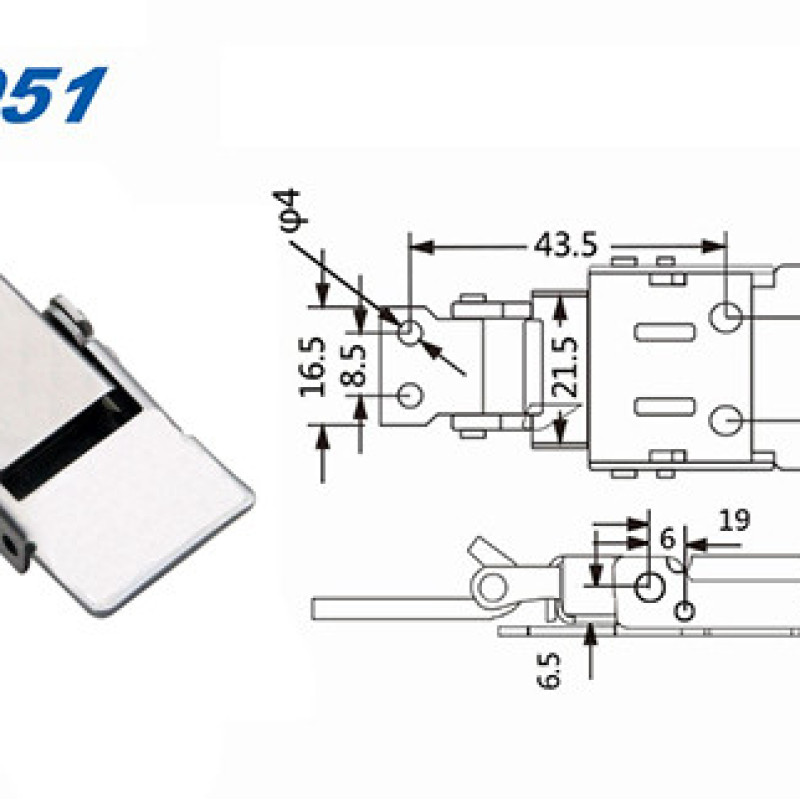 Засувка DK051 з неіржавкої сталі