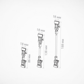 FXS-DBL цінникотримач подвійна прищепка (до 10 мм) прозорий