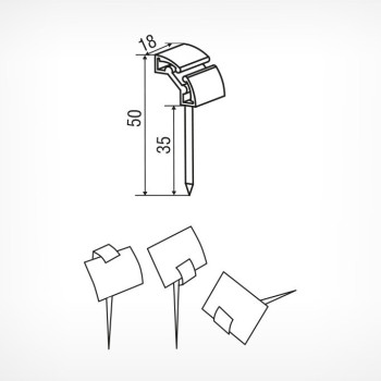 Цінниковтримач-голка MINISTICK чорна