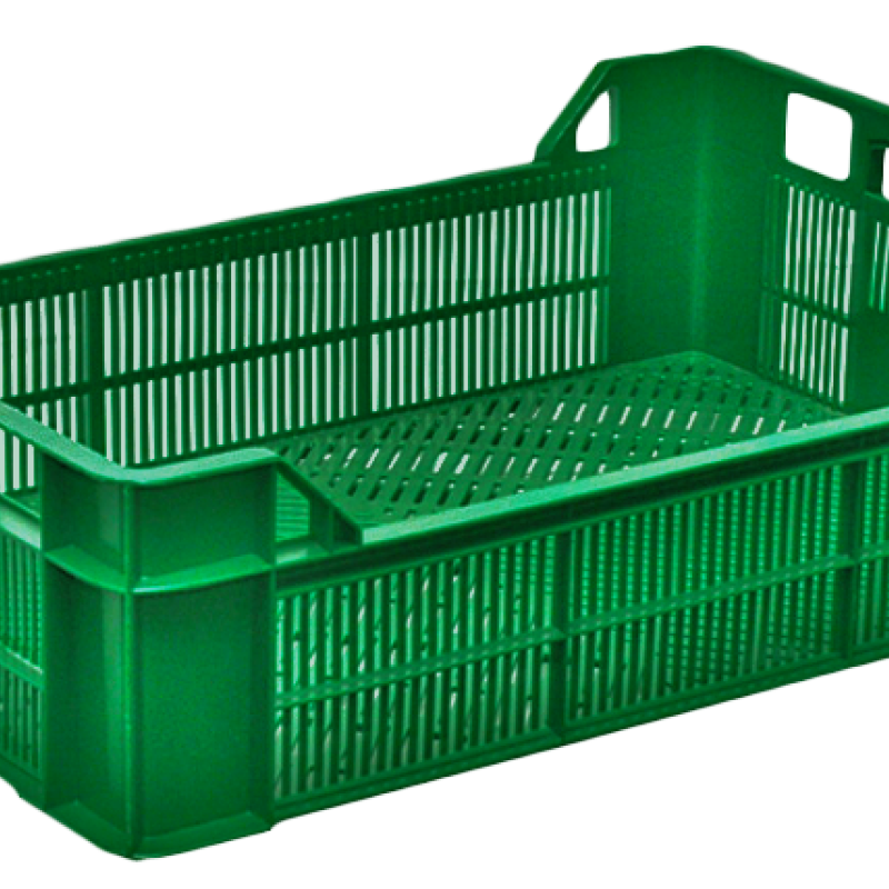 Ящик пластиковий 600х400х170/130 зелений