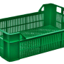 Ящик пластиковий 600х400х170/130 зелений