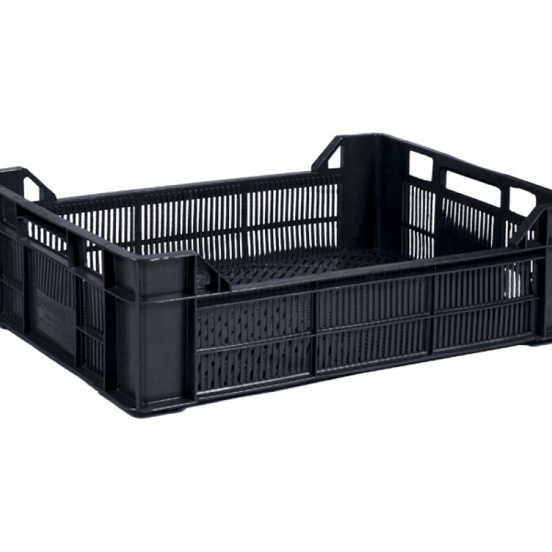 Ящик пластиковий 600х400х170/130 чорний втор. тип 3