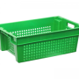 Ящик пластиковий 600х400х200 зелений перфорований вторинний
