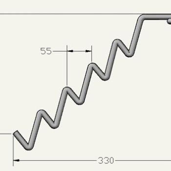 Гачок-змійка на ДСП, 330 мм