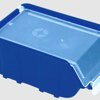 Ящик складський з прозорою кришкою 175х110х75 мм Синій