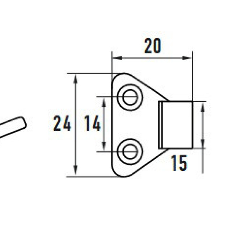 Засувка оцинкована 701 L (97-108 x 29 мм)