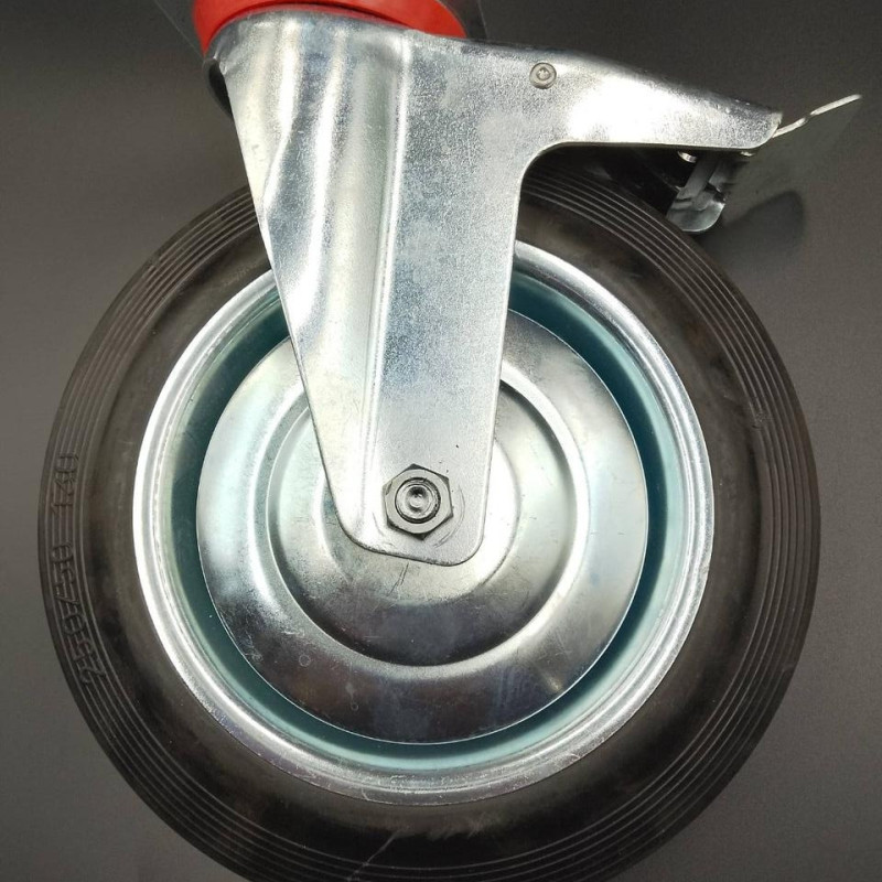 Колеса поворотні з гальмом 250 мм для візків (230 кг)