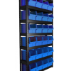 Стелаж 1800 мм для металізаторів із синіми шухлядами 350х210х200 мм