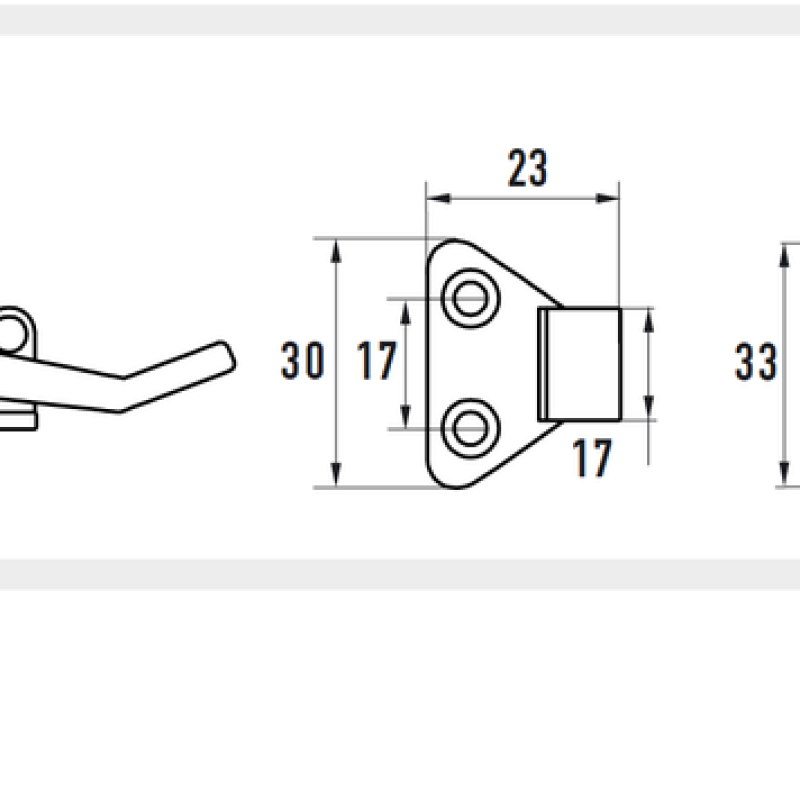 Засувка оцинкована 702L (121-145 x 33 мм)