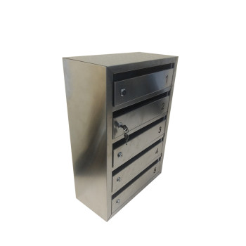 Ящики поштові з нержавіючої сталі від 3 до 12 квартир із задньою стінкою