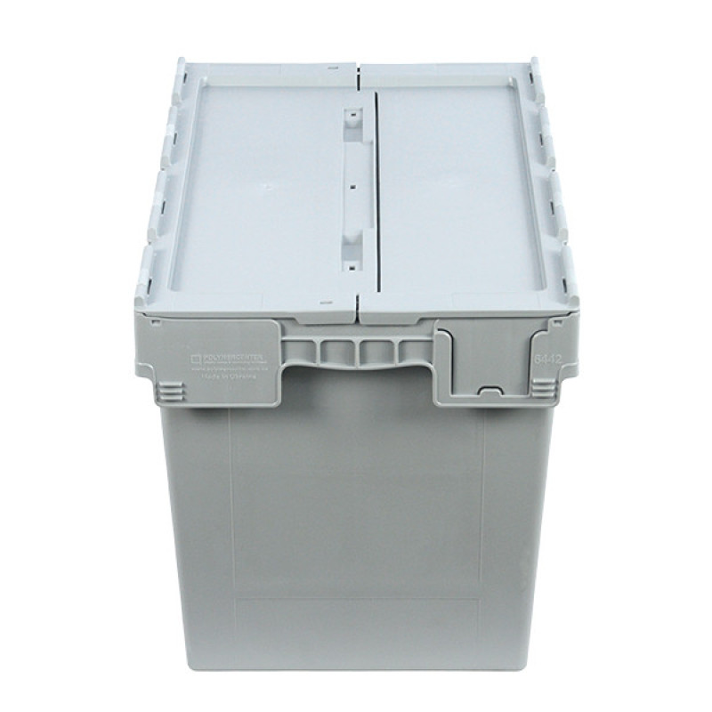 Ящик пластиковий з кришкою 600х400х435 для дистрибуції N6442-ALC