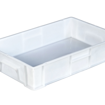 Ящик пластиковий 600*400*120 мм білий суцільний