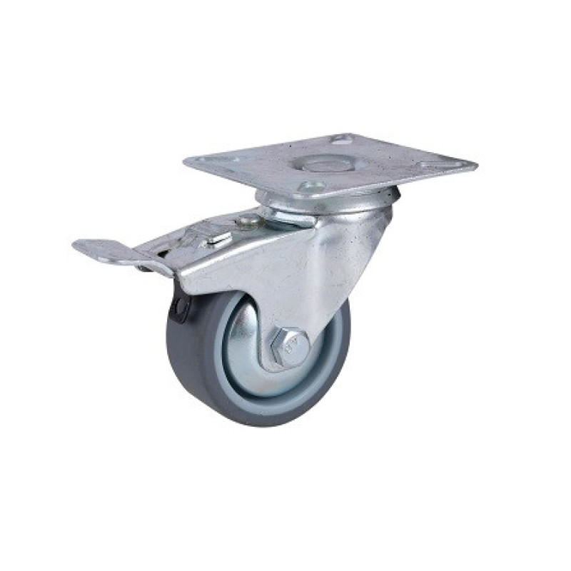 Колесо 50 мм апаратне з поворотним кронштейном з майданчиком