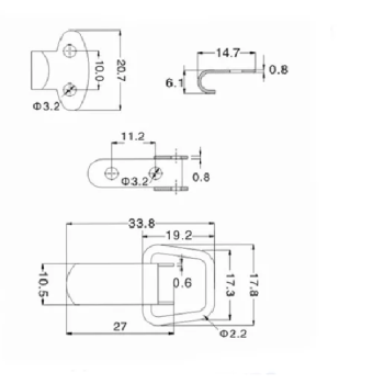 Защіпка MV009 із оцинкованої сталі