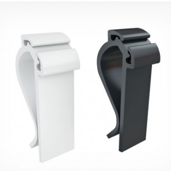 MIDICLIP Пластиковий цінникотримач-зажим білий Чорний