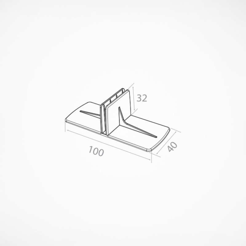 DIV-FOOT Кліпса Т-подібна для кріплення пластикових розділювачів