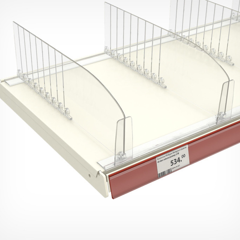 T-RAIL 30 Т-профіль пластиковий шириною 30 мм для кріплення розділювачів на полиці 1330