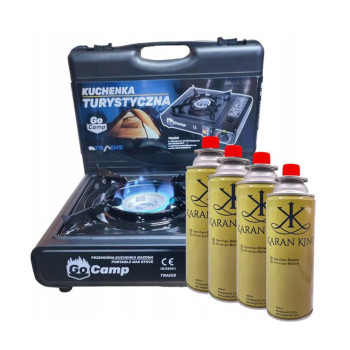 Туристична газова плитка Go Camp + 4 картриджа 227 гр