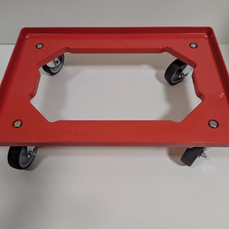 Візок для перевезення ящиків 620х420х160 мм червоний