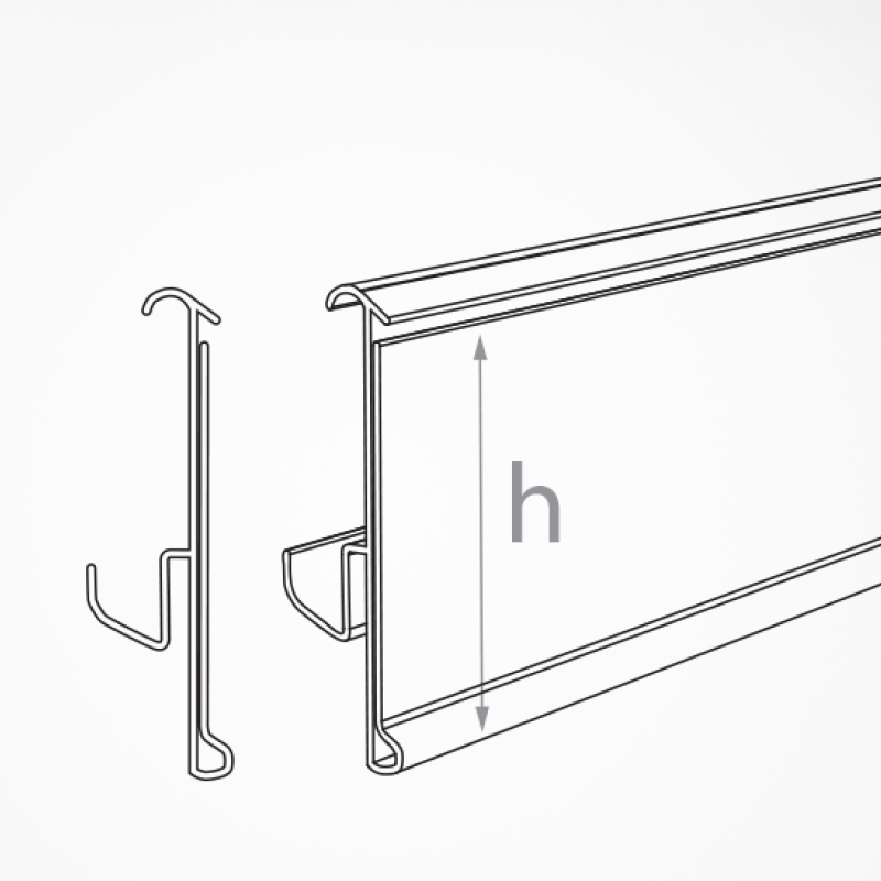 TEN Цінникотримач для полиць, 988 мм