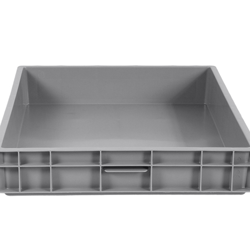 Ящик пластиковий 800х600х120 мм сірий суцільний