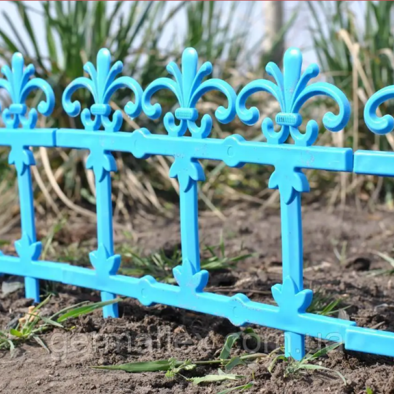 Паркан декоративний "Ажур" набір 3 шт. (1,125 м) синій