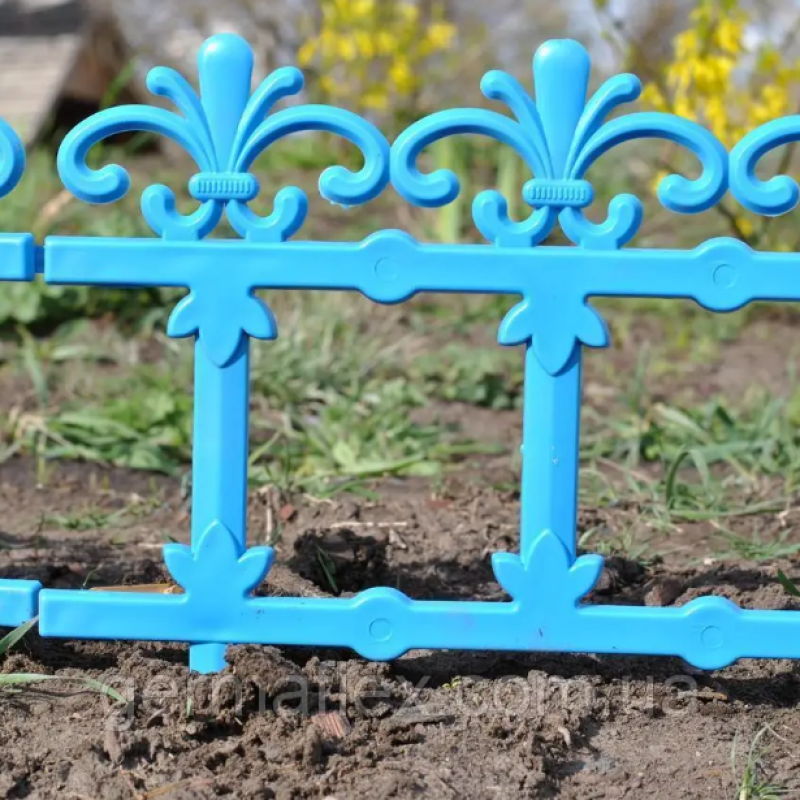 Паркан декоративний "Ажур" набір 3 шт. (1,125 м) синій