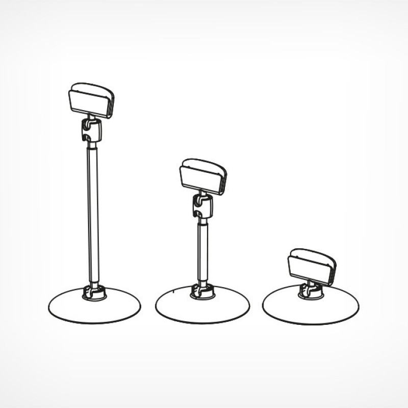 Цінникотримач на круглій підставці BASE-CLIP чорний