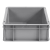 Ящик пластиковий малогабаритний 400*300*120 сірий суцільний