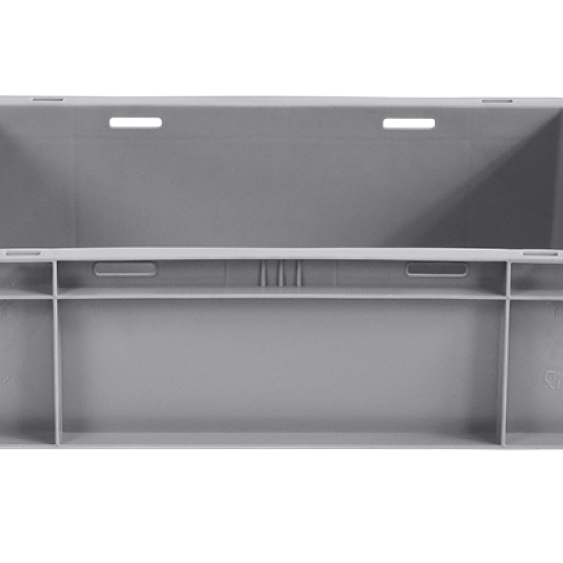 Ящик пластиковий малогабаритний 400*300*120 сірий суцільний