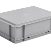 Ящик пластиковий малогабаритний 400*300*120 сірий суцільний