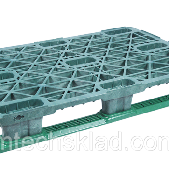 Палета полімерна 1200х800х160 (приставні полоззя, вторинка) тип 2