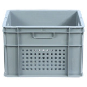 Ящик пластиковий 400х300х270 мм перфорований із суцільним дном
