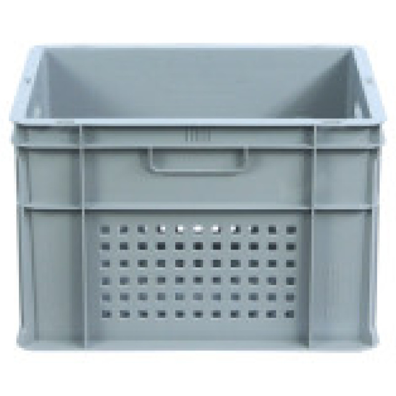 Ящик пластиковий 400х300х270 мм перфорований із суцільним дном