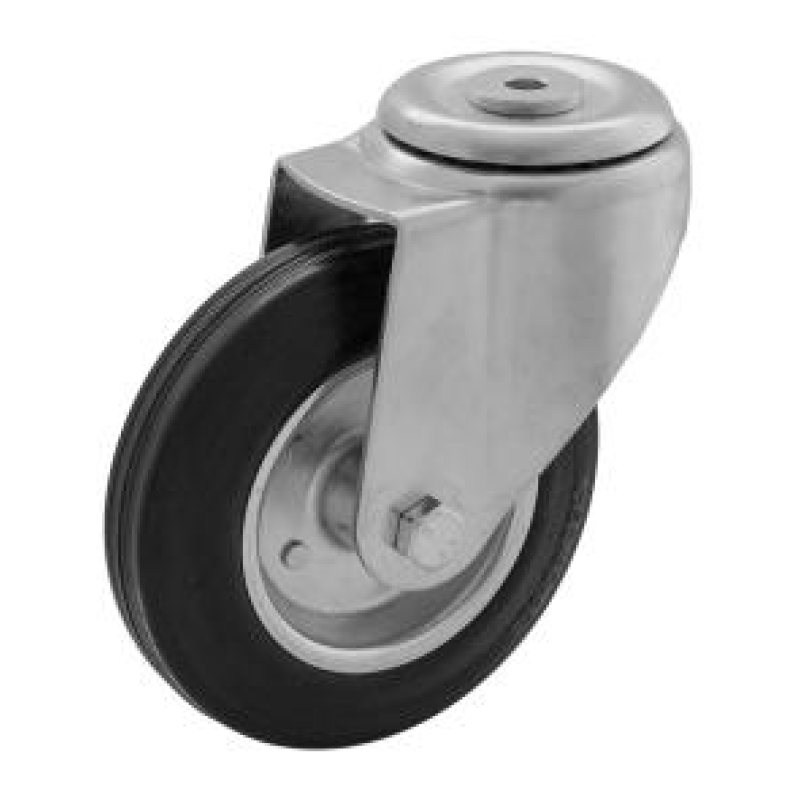 Колесо 100 мм у поворотному кронштейні з отвором, Польща