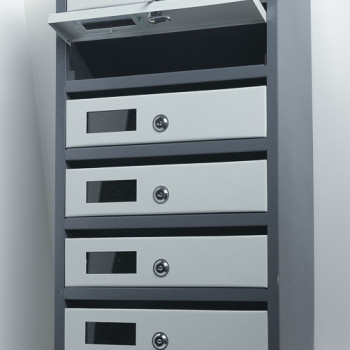 Скриня поштова на 8 квартир із задньою стінкою