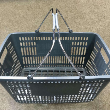 Кошик покупця 30 л СІРОГО кольору METAL