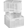Ящик пластиковий 433*347*283 білий перфорований (дно перфороване)
