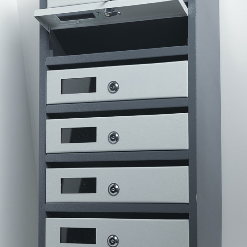 Скриня поштова на 6 квартир із задньою стінкою